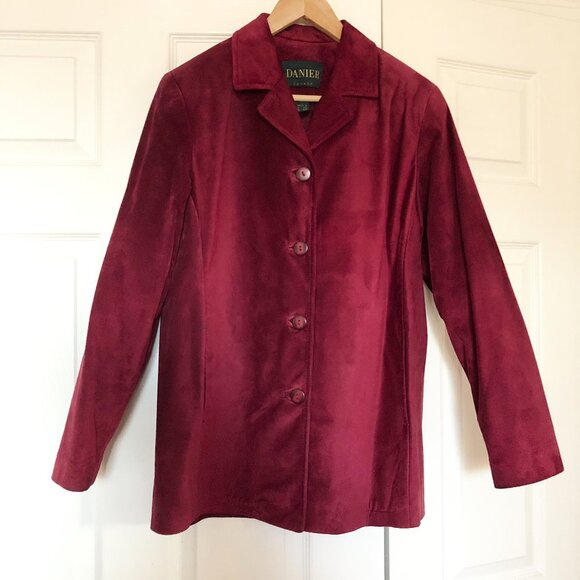 Danier Burgundy Suede Jacket - Picture 2 of 9